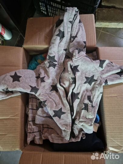 Детские вещи бу до 86 размера 9 коробок