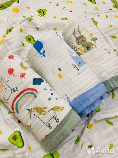 Муслиновое одеяло плед детские