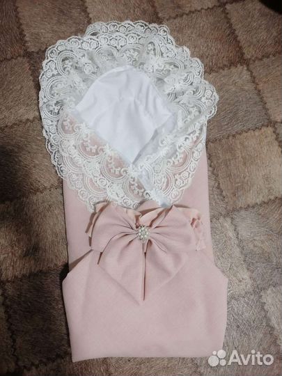 Конверт на выписку для девочки демисезонный