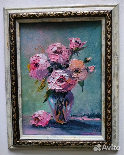 Картина маслом красивые цветочные букеты