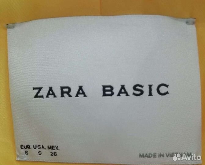 Плащ женский Zara S 42 44 ярко-желтый