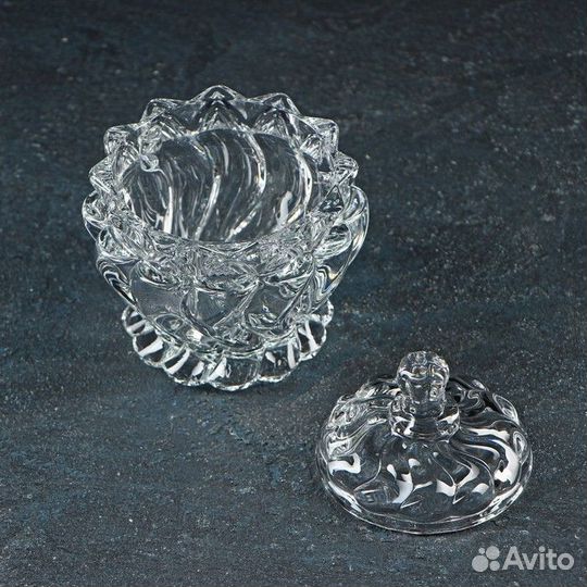 Сахарница стеклянная Доляна «Танец», 150 мл, 911 с