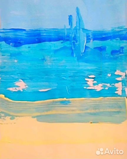 Картина абстракция морской пейзаж
