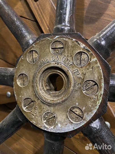 Штурвал старинный, СССР, крупный 100см