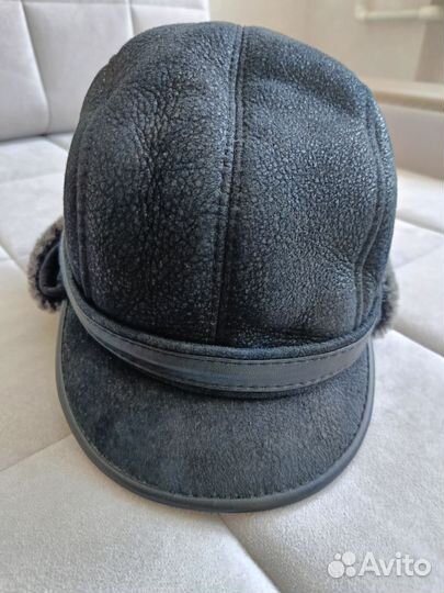 Шапка- ушанка козырьком, мужская