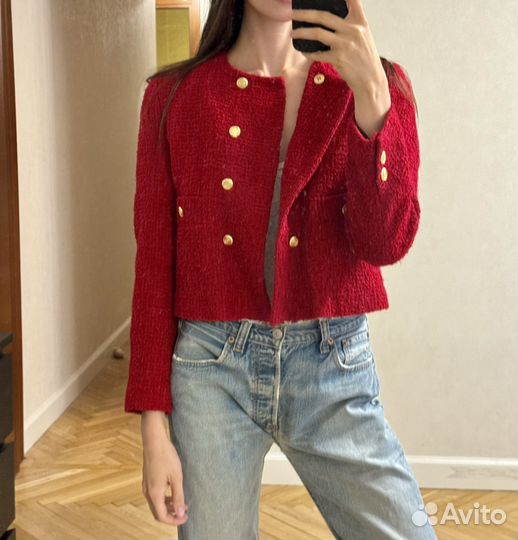 Твидовый жакет zara