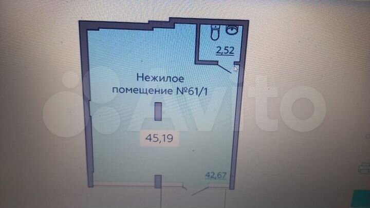 Свободного назначения, 45.19 м²