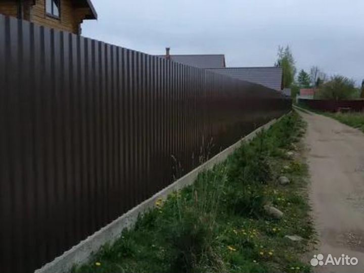 Забор цвет шоколад