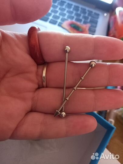 Серьги штанги