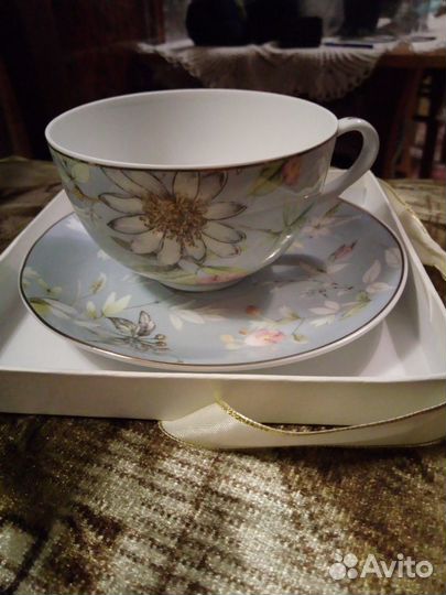 Новая чайная пара из тончайшего фарфора