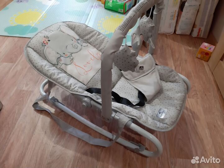 Шезлонг детский кресло качалка