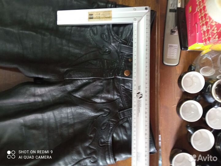 Брюки кожаные