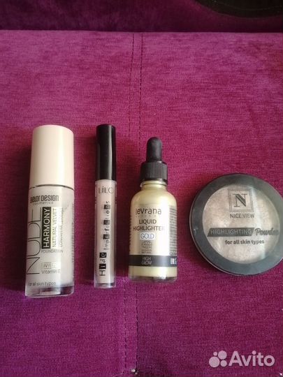 Тональный крем, корректор, хайлайтер