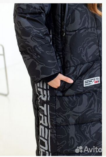 Зимнее пальто длинное для девочки