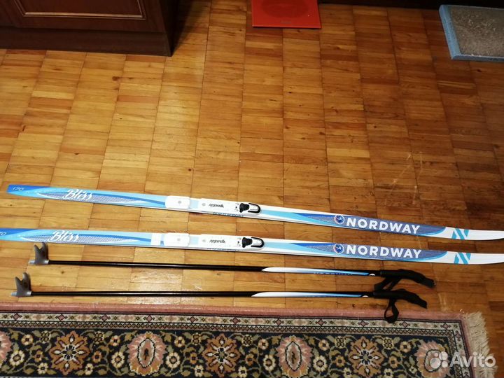 Лыжи беговые nordway с комплектом идёт чехол