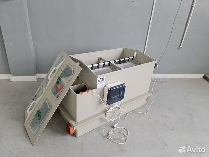 Барабанный фильтр для узв и пруда 100куб (l4a5)