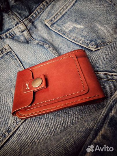 Кошелек мужской кожаный ручной работы