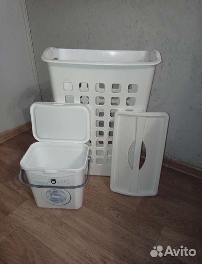 Корзина бельевая+контейнер для парашка