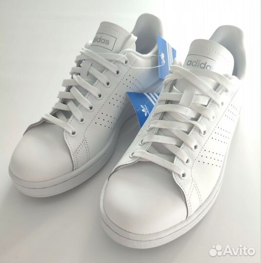 Новые белые кеды adidas advantage 40