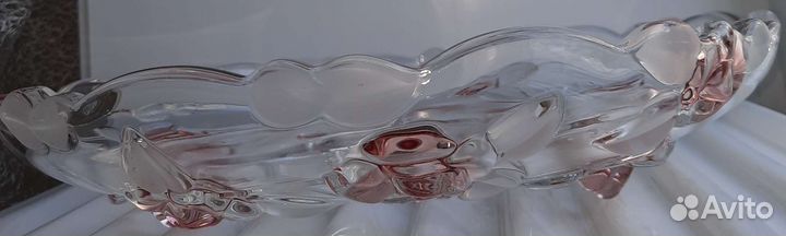 Блюдо-менажница из цветного стекла, Чехия