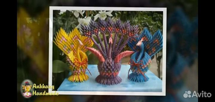 Модульное оригами (павлин)