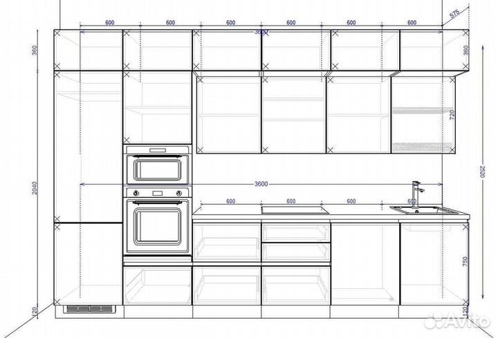 Кухни на заказ по размерам