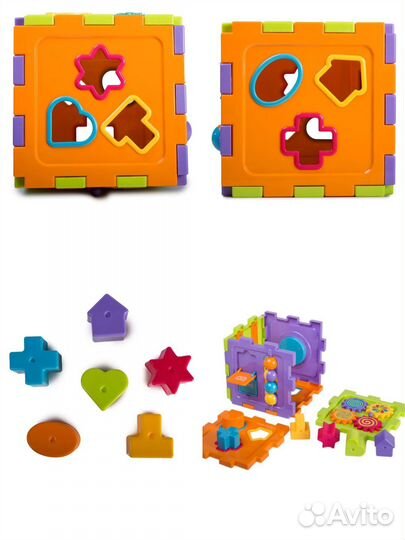 Развивающие игрушки кубик сортер