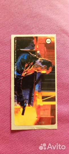 Билет на трамвай СССР и наклейка Терминатор