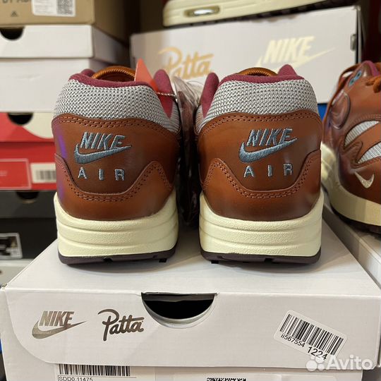 Nike Air Max 1 x Patta Dark Russet новые оригинал