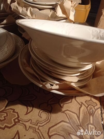 Тарелки 7 наборов (1больш+6мал)рельефные СССР зик