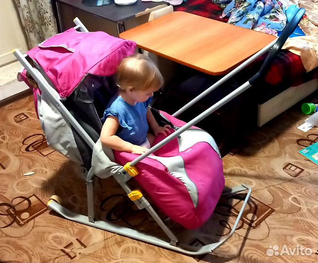 Санки коляска на колесах
