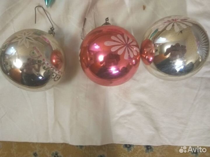 Елочные игрушки СССР Шары с росписью