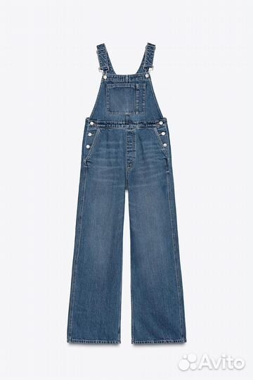 Джинсовый комбинезон zara новая коллекция