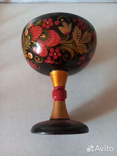 Хохломская ваза для конфет, фруктов