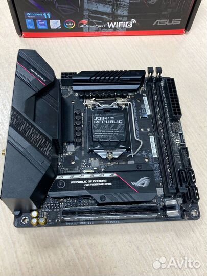 Мп Asus ROG strix B560-I gaming wifi ITX s1200