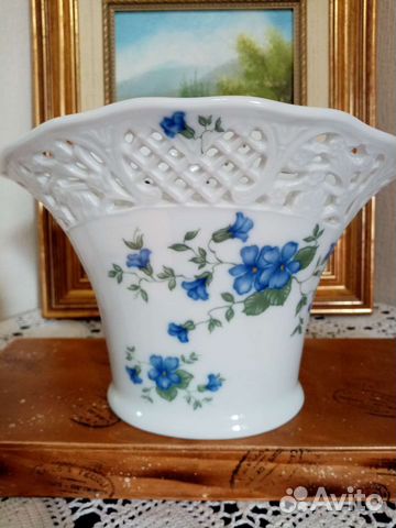 Ваза-корзинка, конфетница, кашпо. Германия, винтаж