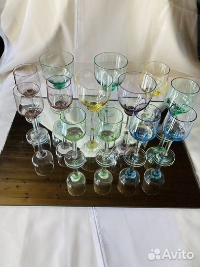 Рюмка, бокалы цветное стекло СССР