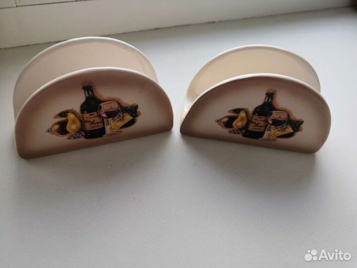 Салфетницы керамические 2шт СССР винтаж