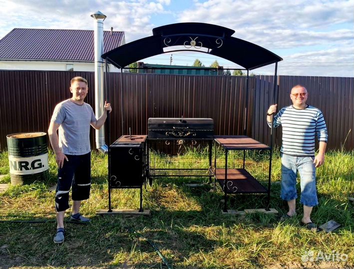 Мангал с печью