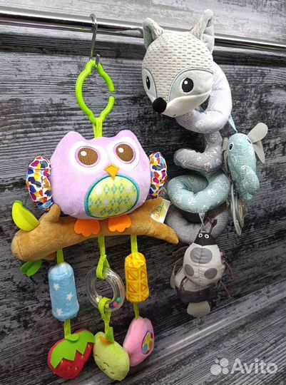 Подвески, погремушки, игрушки 0+
