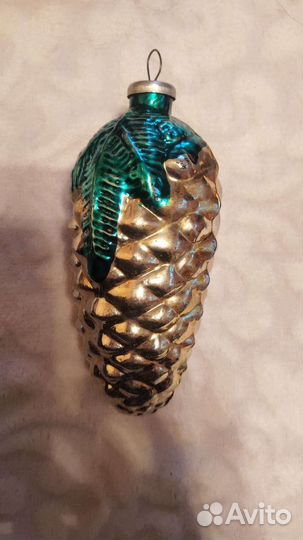 Ёлочная игрушка шишка большая СССР советская