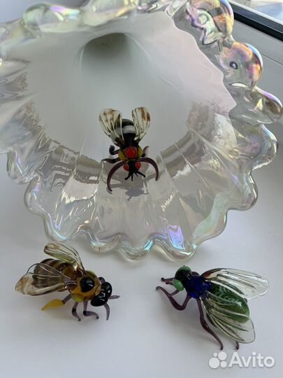 Стеклянные фигурки животных
