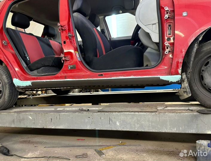 Пороги для Skoda Fabia 2 2007-2010 (mk2)