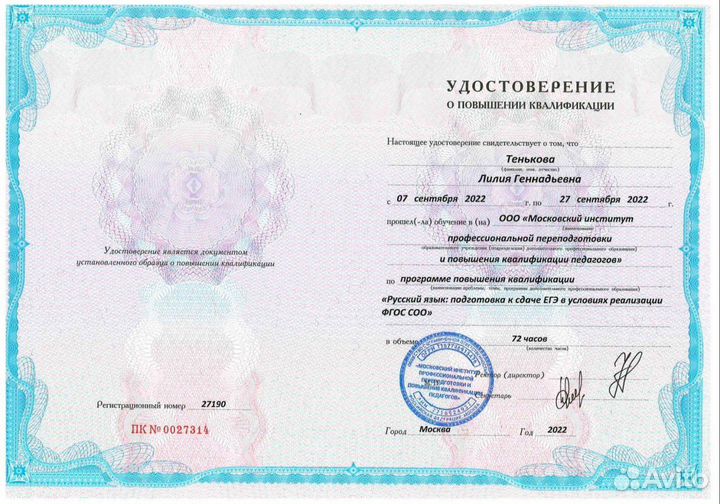 Репетитор по русскому языку