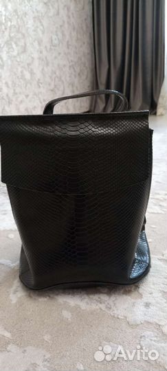 Рюкзак натуральная кожа черный