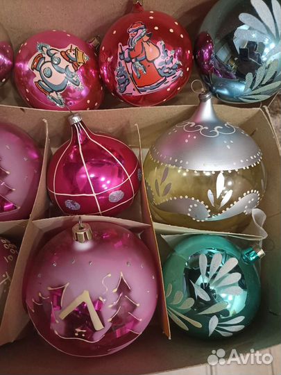 Елочные игрушки шары СССР