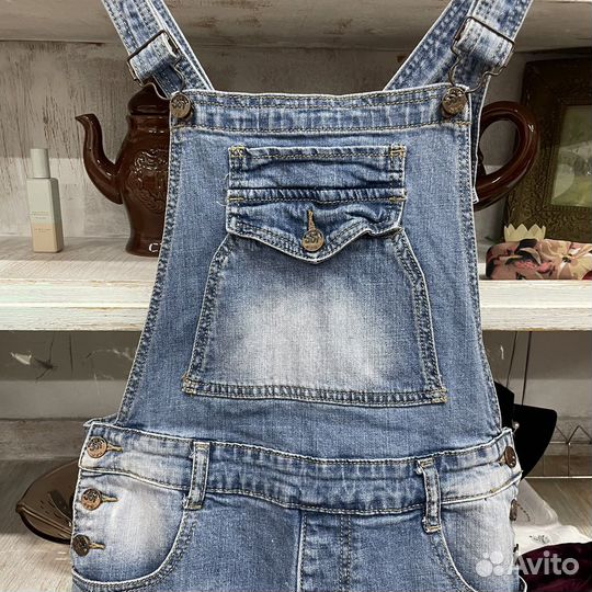 Полукомбинезон джинсовый женский y2k style