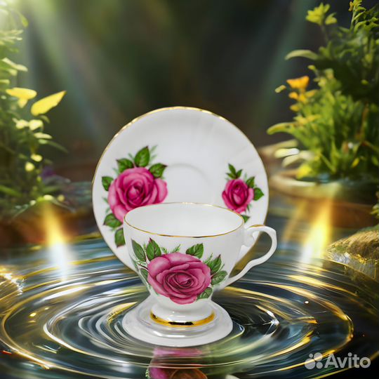 Чайная пара Royal Grafton, костяной фарфор, Англия