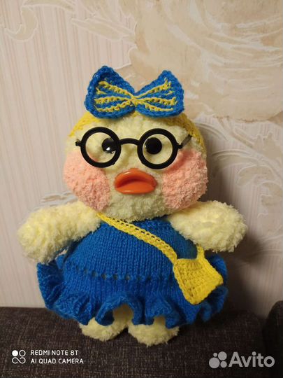 Уточка лалафанфан ручная работа в съёмной одежде