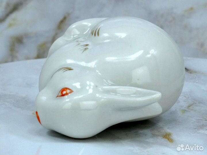 Заяц. Коллекционный фарфор СССР зхк Полонное